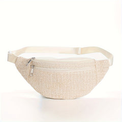 Straw Waist Bag for Outdoor Sports Running and Daily Commuting