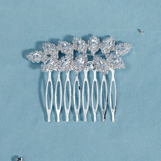 Rhinestone Alloy Hair Comb Head Jewelry for Prom Birthday Party