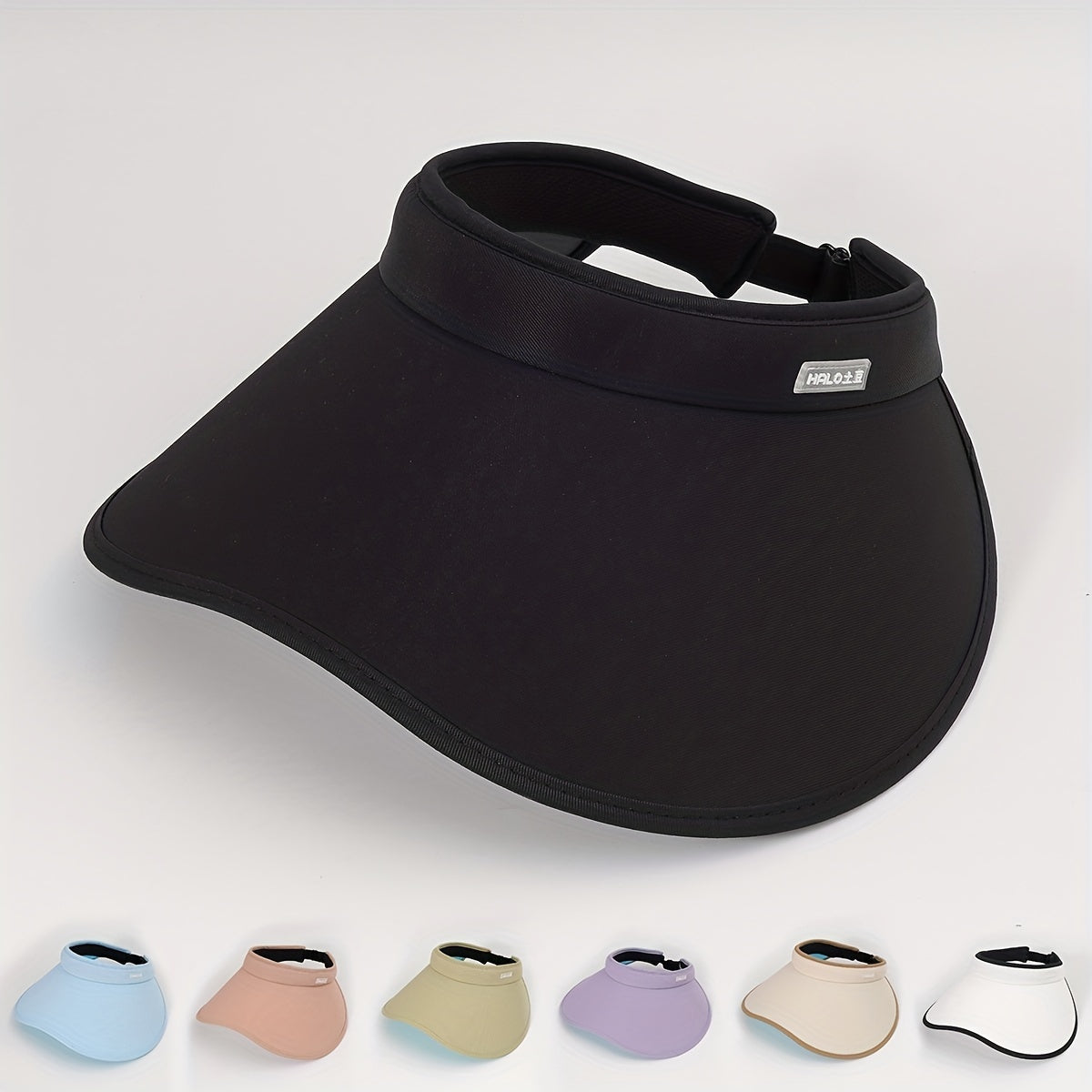 Wide Curved Brim Visor Hat for Sunscreen Beach Outdoor Travel