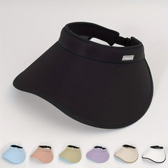 Wide Curved Brim Visor Hat for Sunscreen Beach Outdoor Travel