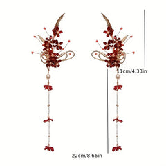 Pearl Tassel Flower Hair Clip Side Clip Hair Accessories