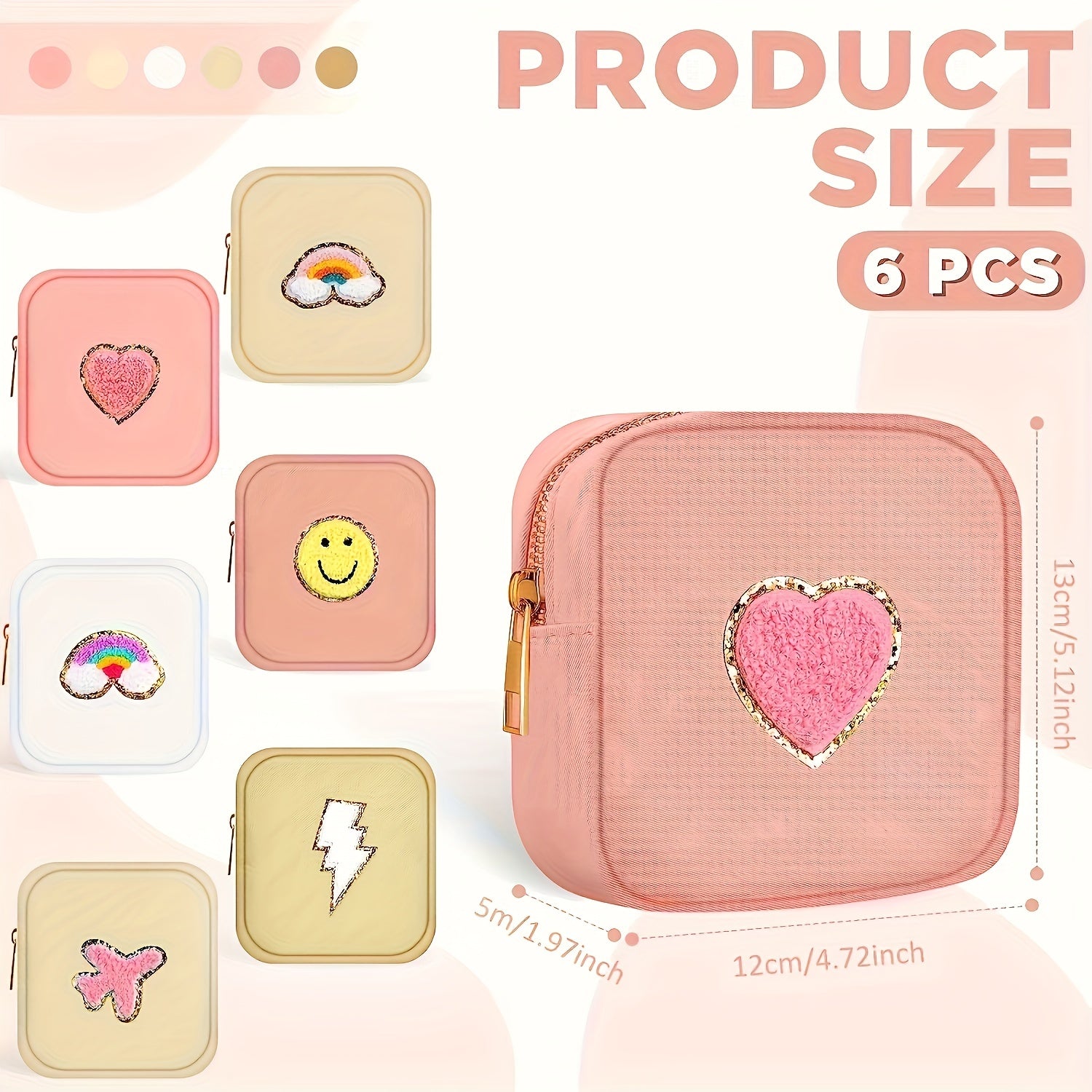 Preppy Patch Period Bag Sanitary Napkin Organizer