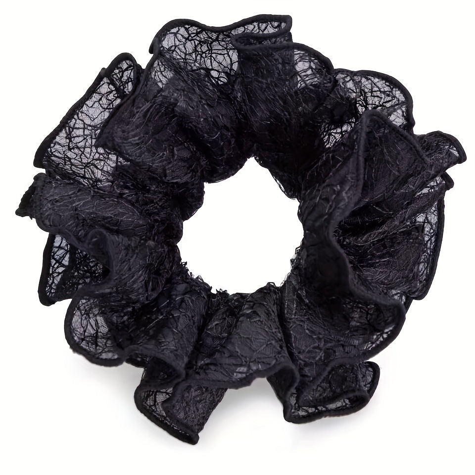 Solid Mesh Hair Rope Ponytail Holder Hair Accessories For Women Girls