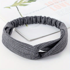 Knitted Cross Headband Face Wash Strap Headband Solid Elastic Hair Hoop