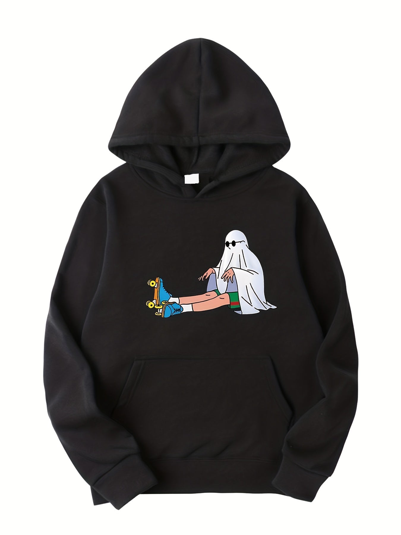 2pcs Pattern Print Boys Casual Pullover Hooded Sweatshirt