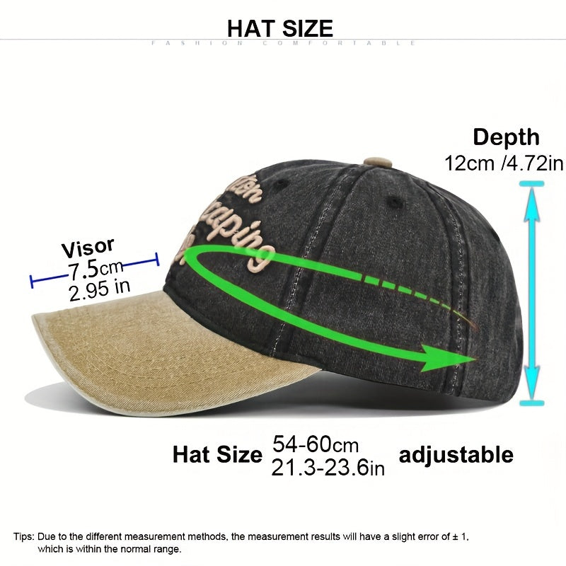 BOSTON Embroidery Baseball Cap Washed Old Baseball Cap Denim Peaked Cap