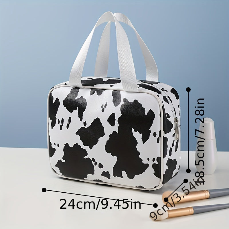 Cow Pattern Makeup Bag Large Waterproof Toiletry Wash Bag