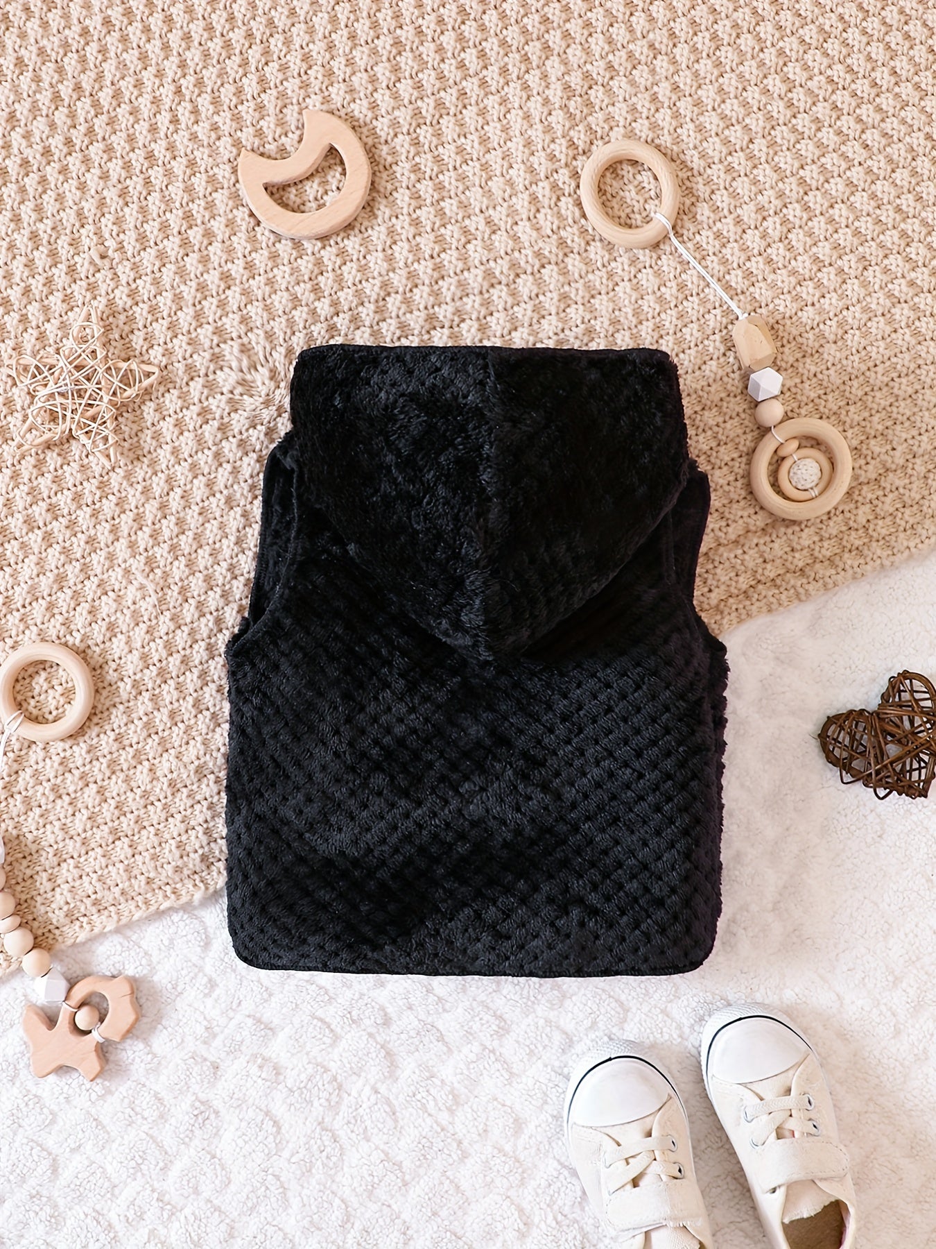 Baby Girls Sleeveless Hooded Vest, Spring/Autumn
