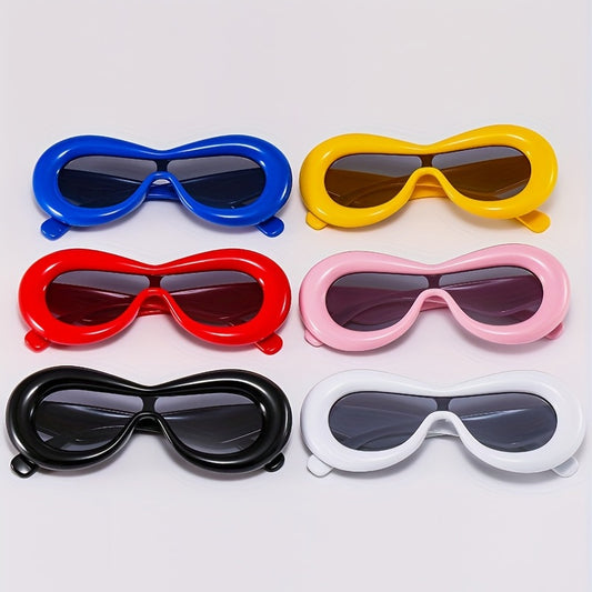 Oversized Punk Y2K Sunglasses Goggles Thick Inflated Frame