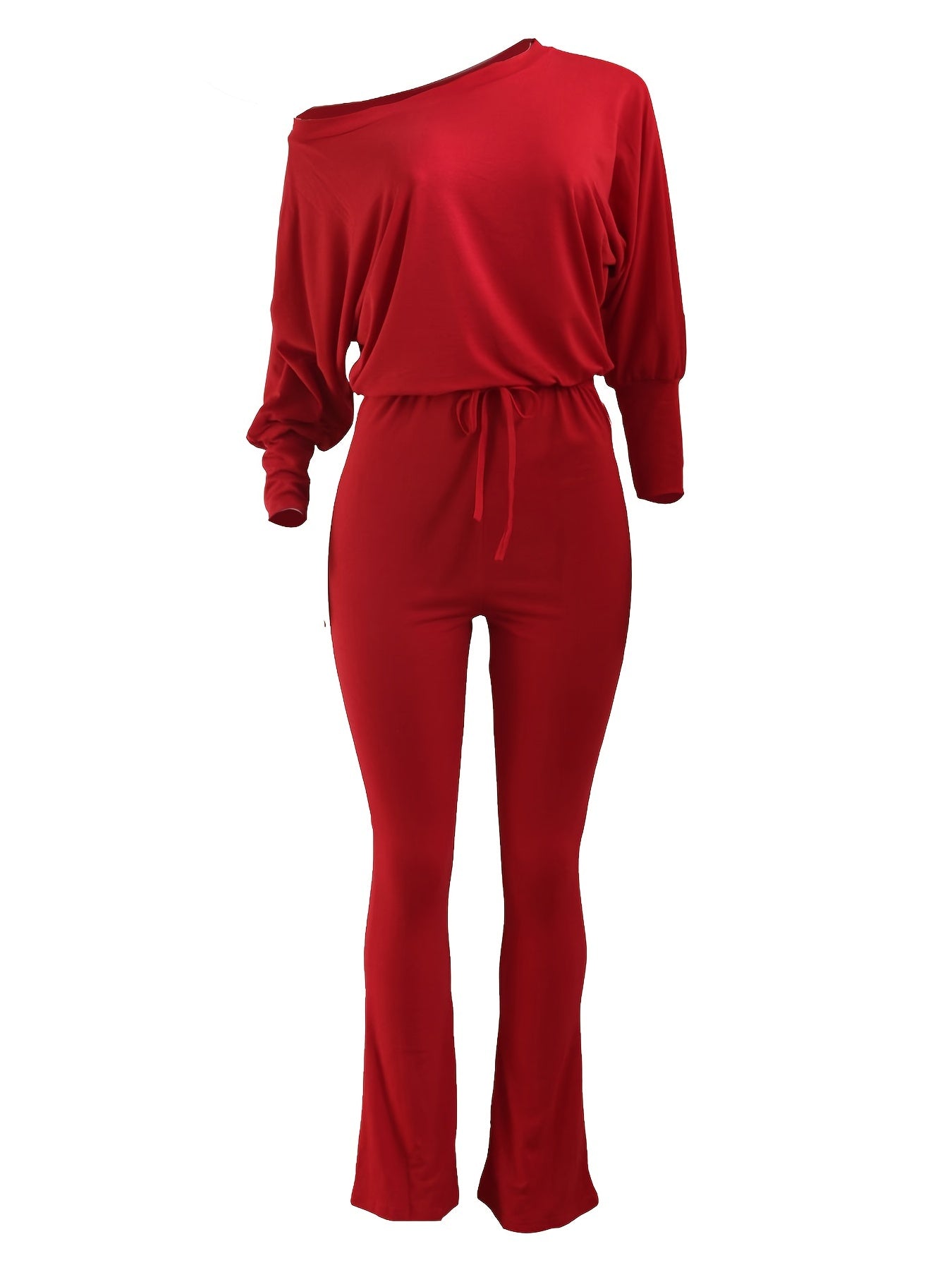 Batwing Sleeve Drawstring Jumpsuit for Women