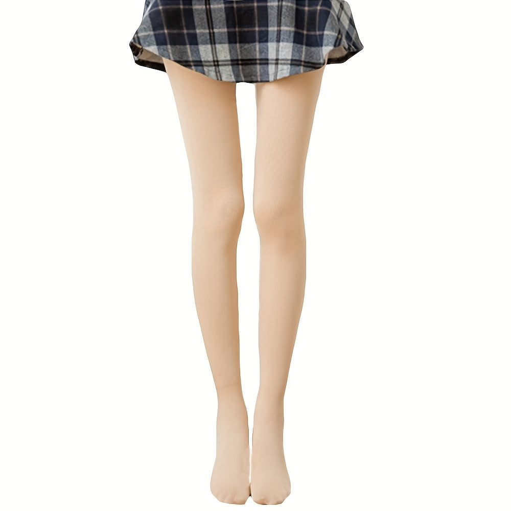 Opaque Slim Tights High Waist Footed Pantyhose