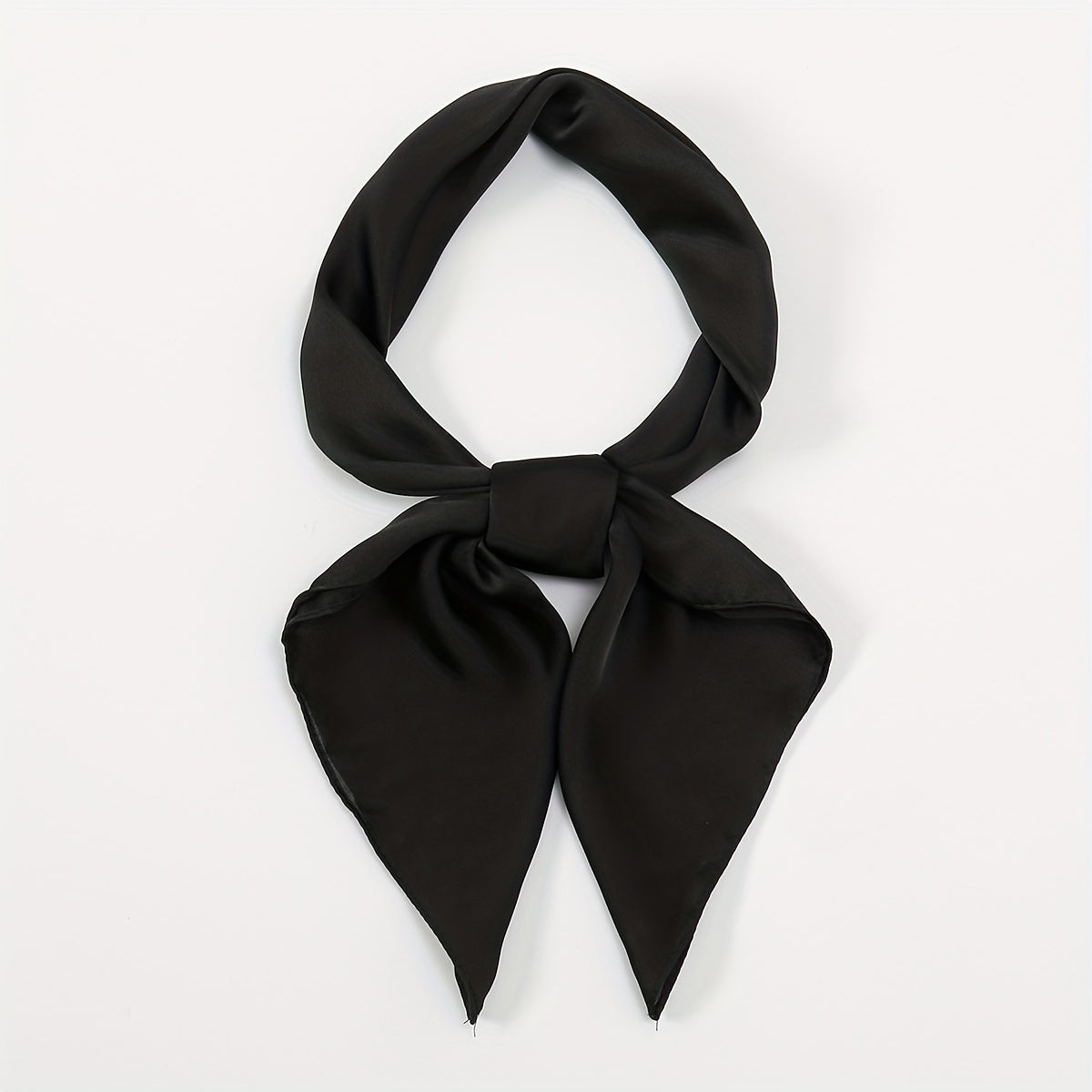 Satin Bandana Square Scarf Necktie Head Wrap Hair Accessory