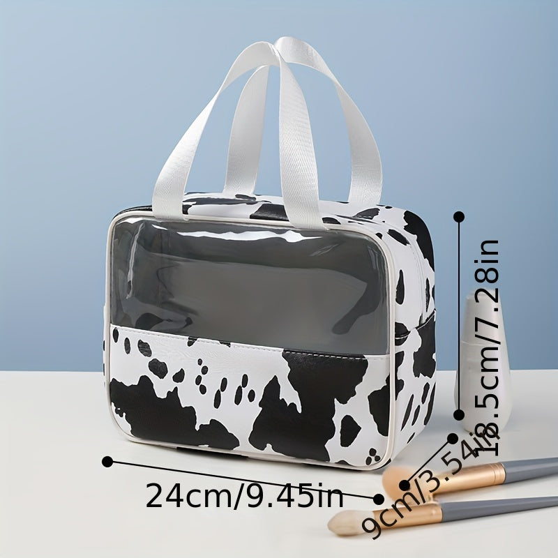 Cow Pattern Makeup Bag Large Waterproof Toiletry Wash Bag