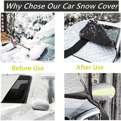Car Snow Cover Front Windshield Waterproof Magnetic Sunshade Cover