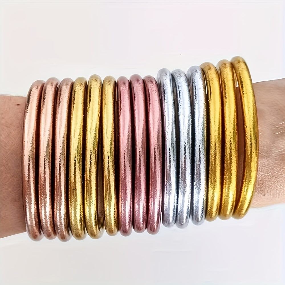 Bright Waterproof Jelly Bangles for Party Beach