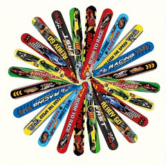 12pcs Racing Slap Bracelets for Racing Party Favors