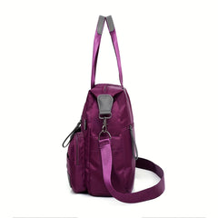 Large Capacity Nylon Handbag with Pockets