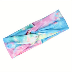 Boho Tie Dye Knotted Headband Bohemian Hair Accessory
