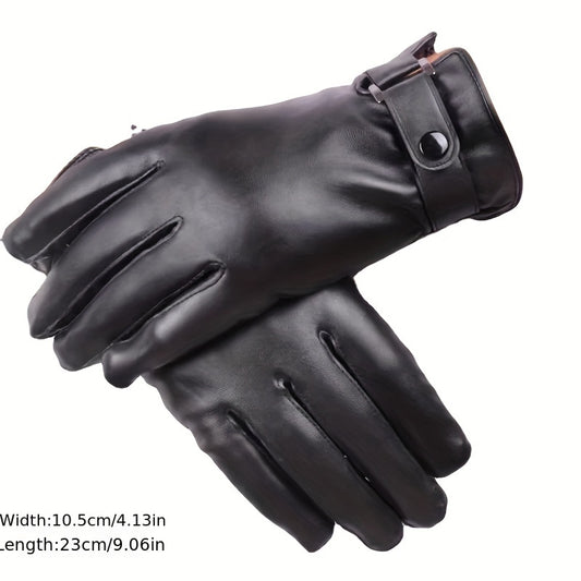 Men's Plush Winter Gloves Waterproof Warm Outdoor Skiing Cycling