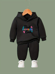 Friends Pattern Long Sleeve Hooded Sweatshirt Girls Comfy Hoodies