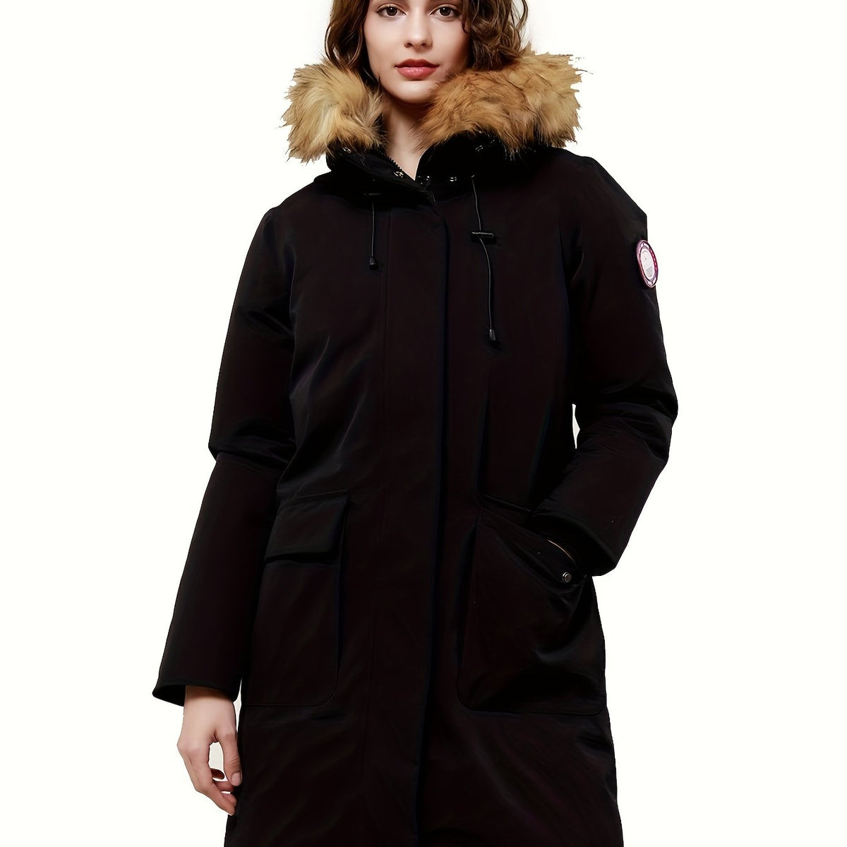 Women's Down Parka Jacket Insulated Thermal Winter Hooded Coat