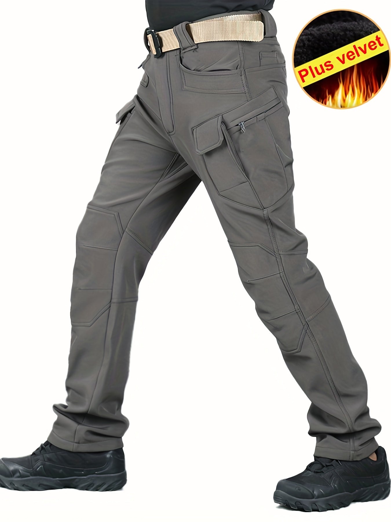 Men's Fleece Thermal Tactical Pants Waterproof Military Outdoor Pants