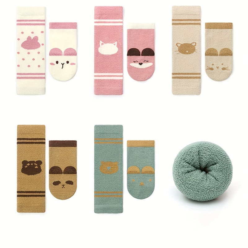 Crawling Knee Pads & Baby Socks Set Boys Girls Kids Warm Accessories