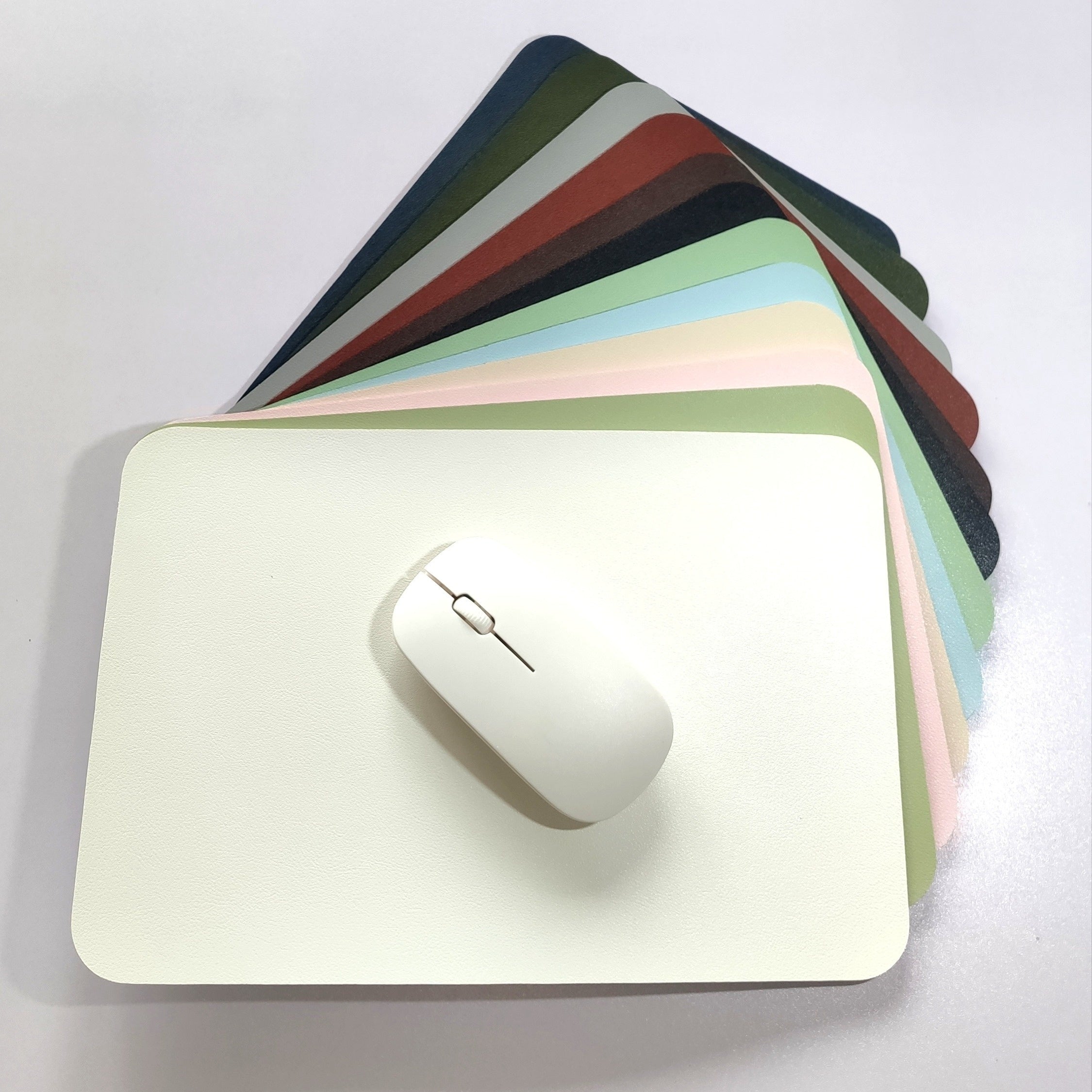 Small Faux Leather Mouse Pad - Waterproof Desk Pad
