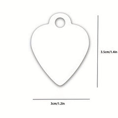 5pcs Aluminum Sublimation Print Blank Pet Tag - Double Side Printing