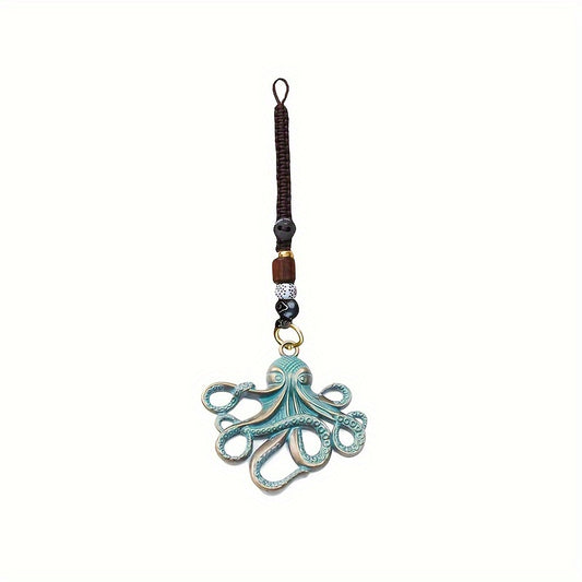 Vintage Alloy Octopus Keychain Pendant Gift For Men Women