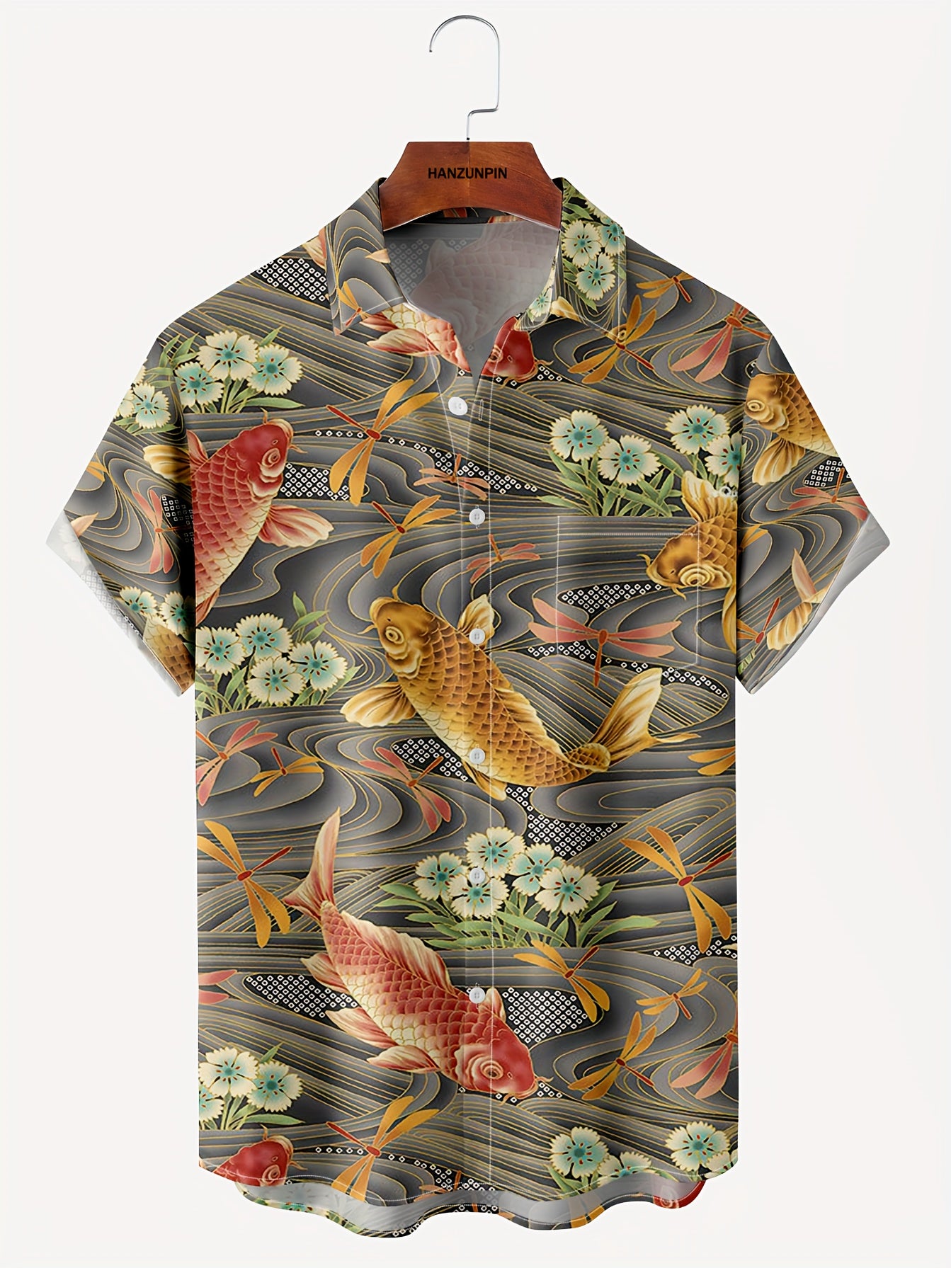 Goldfish Pattern Men's Short Sleeve Shirt