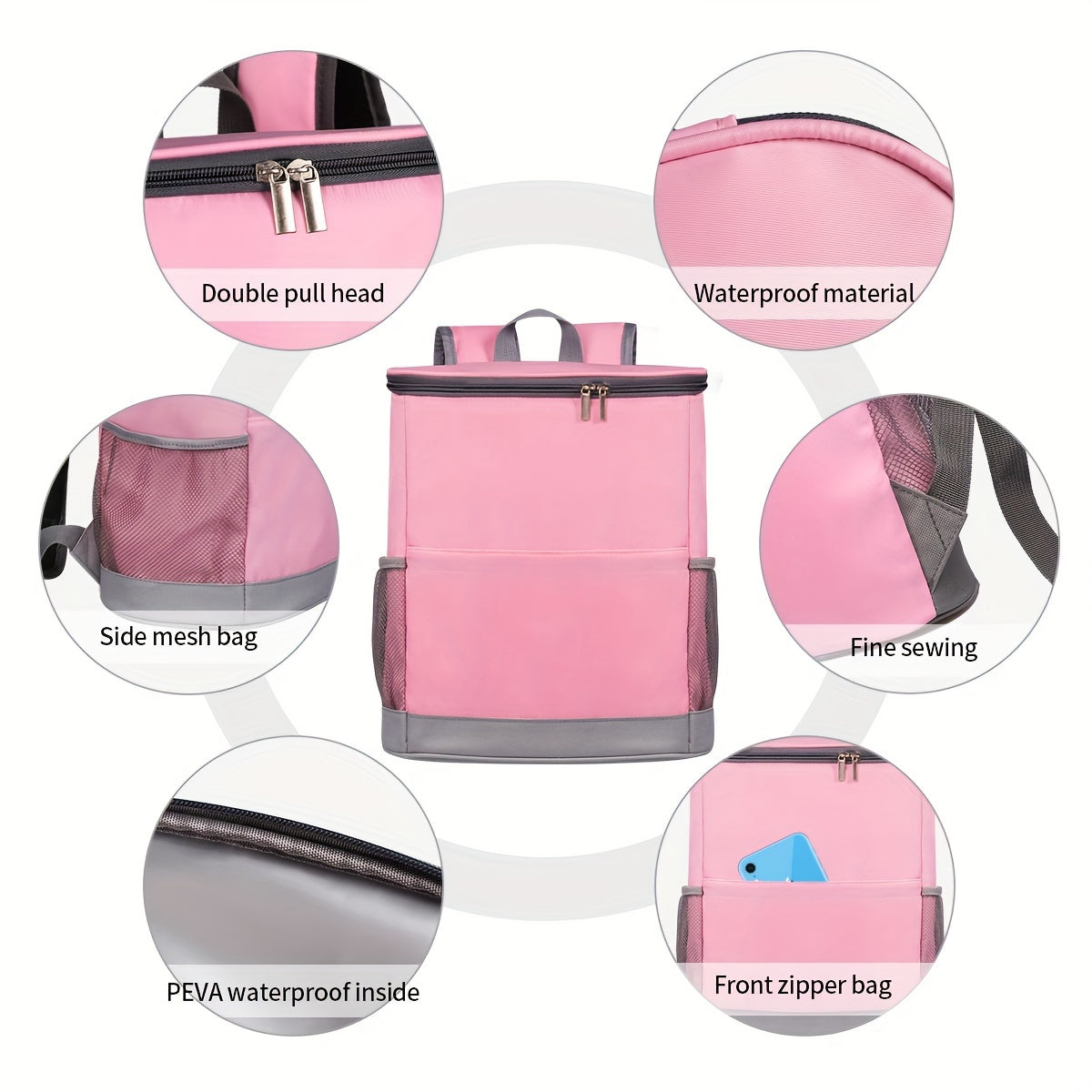 Waterproof Lightweight Backpack with 12-Hour Hot Cold Retention