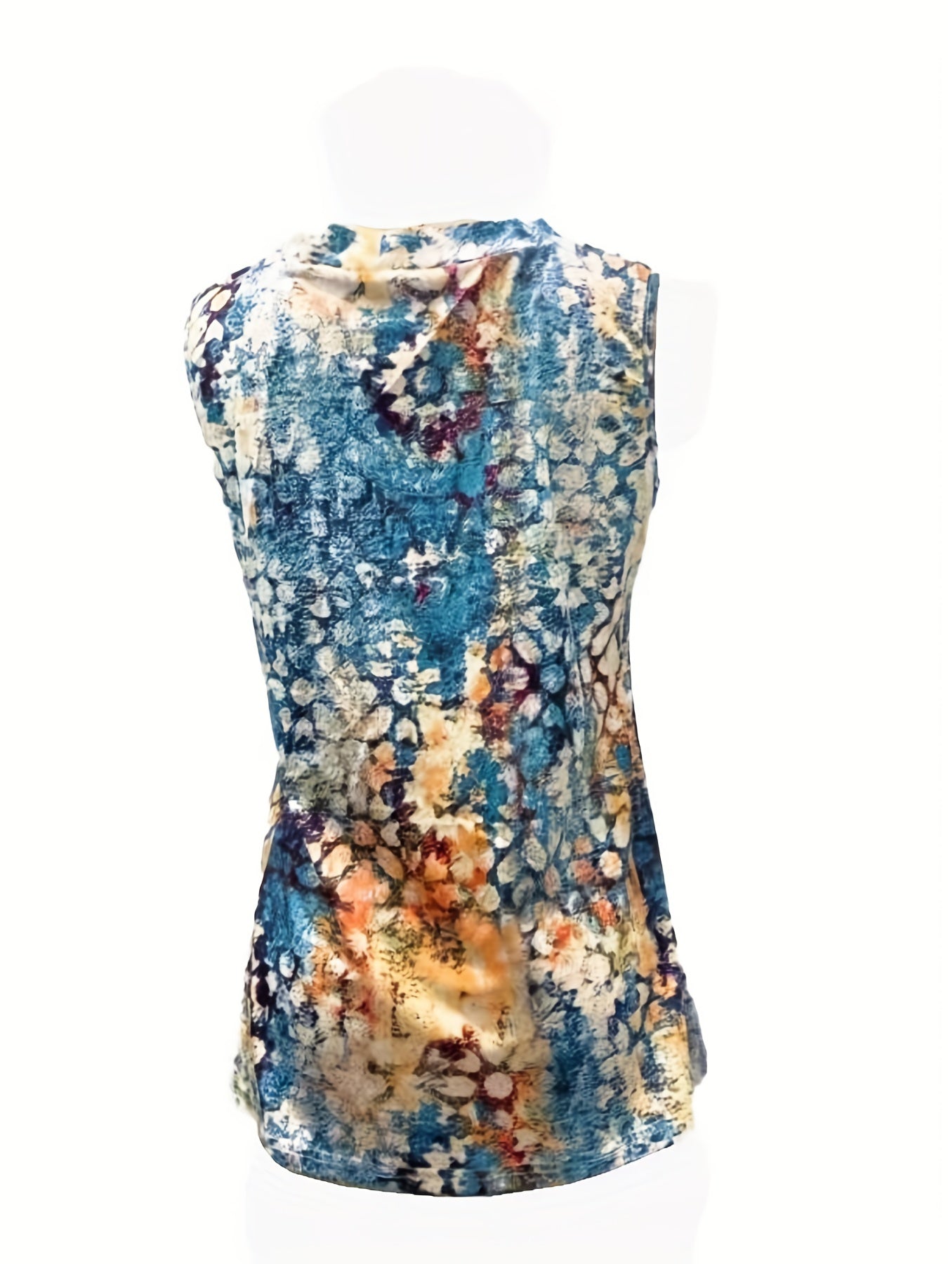 Graphic Print V Neck Tank Top for Summer