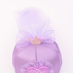 Girls Mesh Baseball Cap Princess Crown Hat