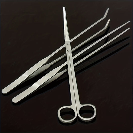 3pcs Long Stainless Steel Aquarium Plant Tools