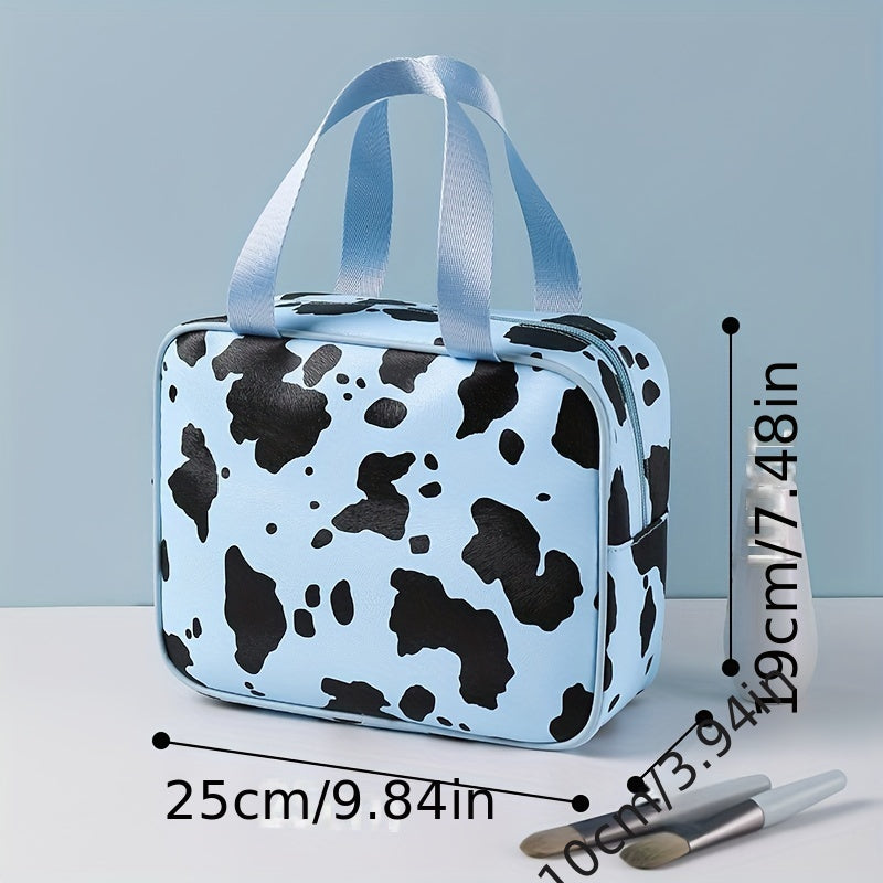 Cow Pattern Makeup Bag Large Waterproof Toiletry Wash Bag