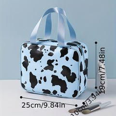 Cow Pattern Makeup Bag Large Waterproof Toiletry Wash Bag