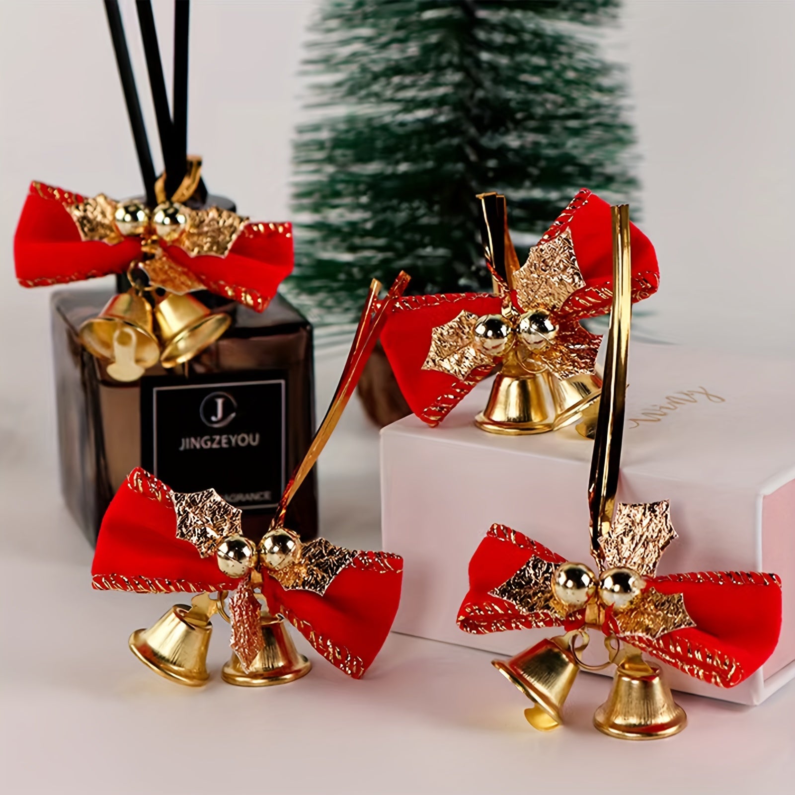 3pcs Christmas Tree Double Bell Decoration Set Christmas Tree Pendant