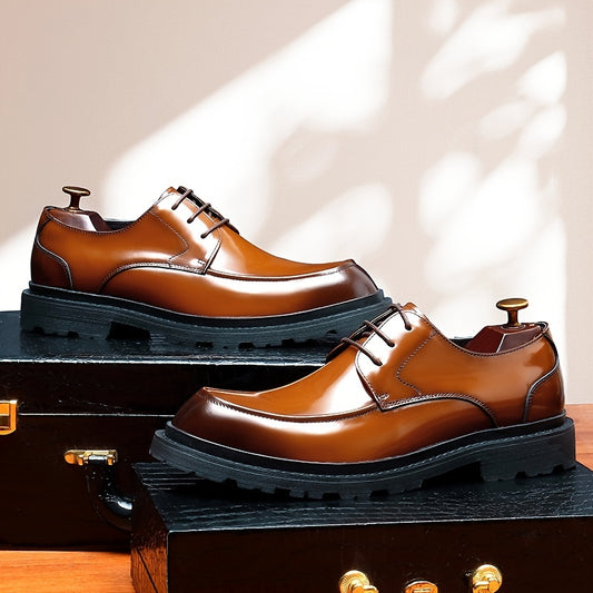 Men's Leather Non slip Oxford Dress Shoes Derby Comfortable Formal Shoes