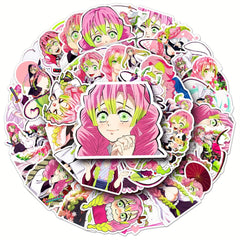 50pcs Cartoon Anime Graffiti Stickers For Laptop Desktop Water Cup Decoration