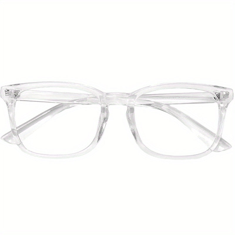 Square Frame Reading Glasses Spring Hinge Anti UV Light Blocking Glasses