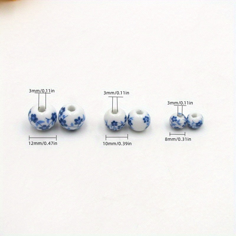 Retro Porcelain Orchid Beads DIY Jewelry Making