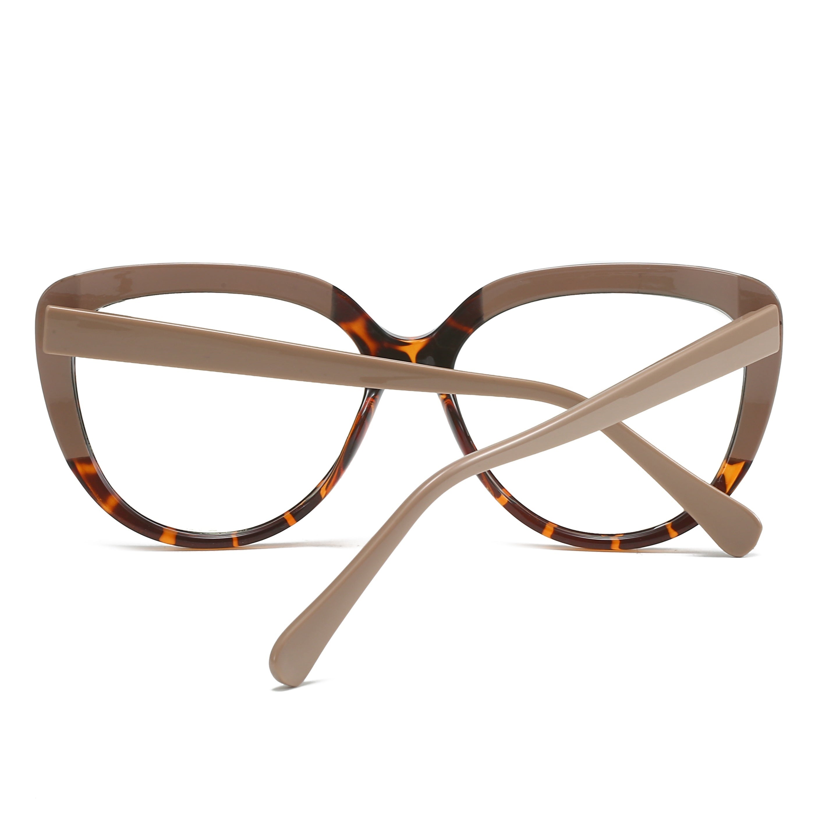 Leopard Frame Cat Eye Block Eyeglasses Clear Lens Retro Glasses