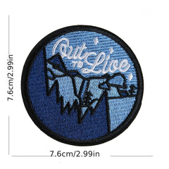 Girls Landscape Embroidered Patch Clothing Scarf Backpack