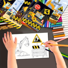 Construction Theme Coloring Books for Kids - 18 Pack