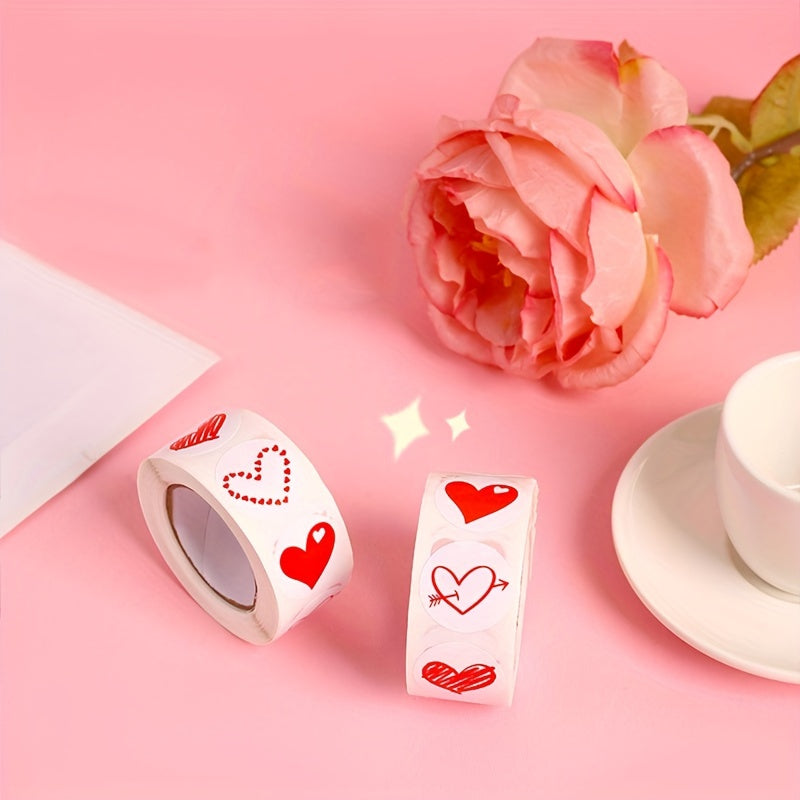 500pcs Gift Heart Stickers Doodle Decoration Sealing Stickers
