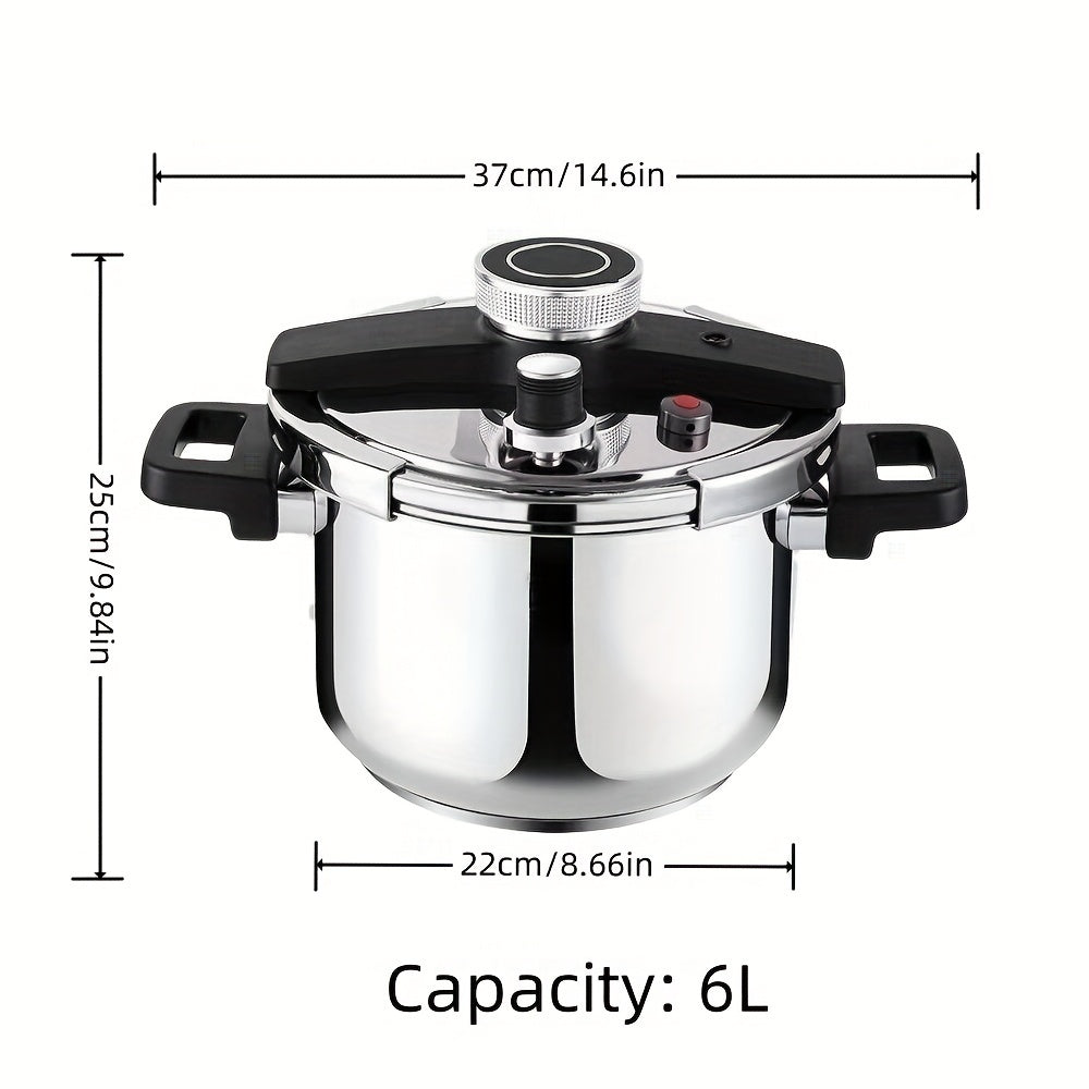 6L Stainless Steel Pressure Cooker Kitchenware Kitchen Supplies