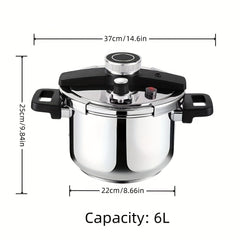6L Stainless Steel Pressure Cooker Kitchenware Kitchen Supplies