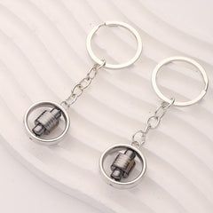 2pcs Rotatable Alloy Keychain Creative Business Bag Accessories