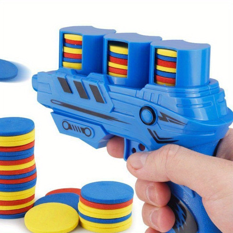 Toy Carrot Gun 2 Player Battle Soft Bullet Flying Disc Gun